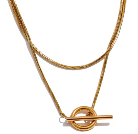 Double Layer Stacking Chain Necklace