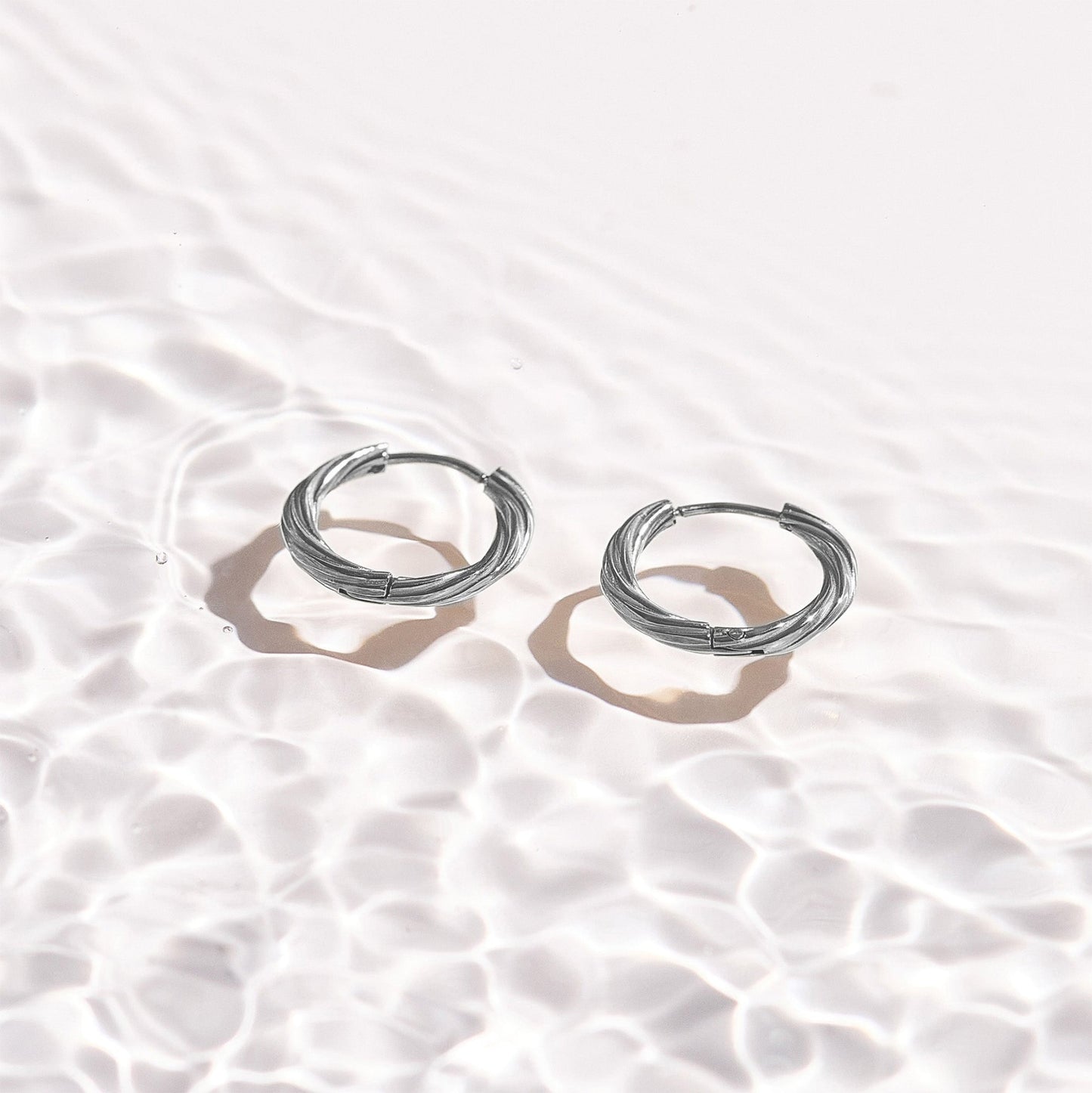 Twist Texture Huggie Hoop Earrings