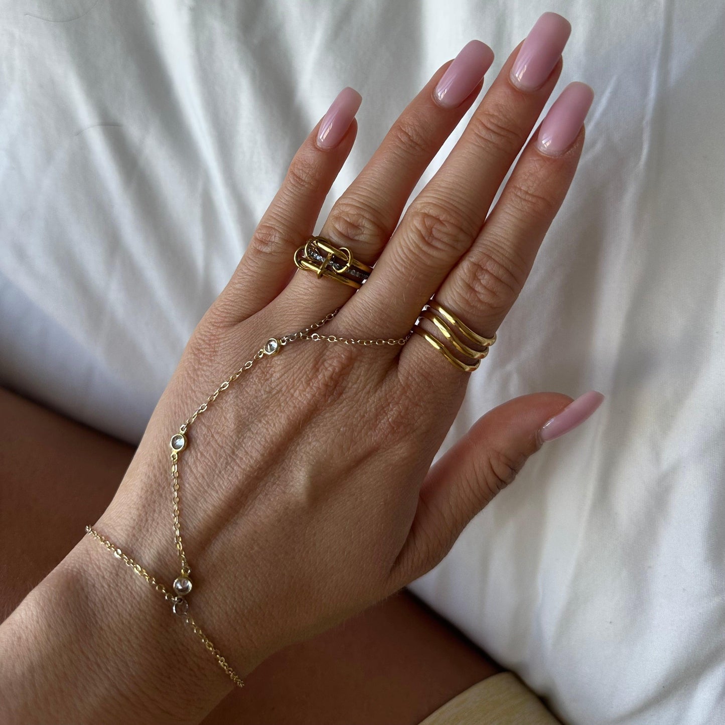 Evry Jewels Hub Triple Link Ring