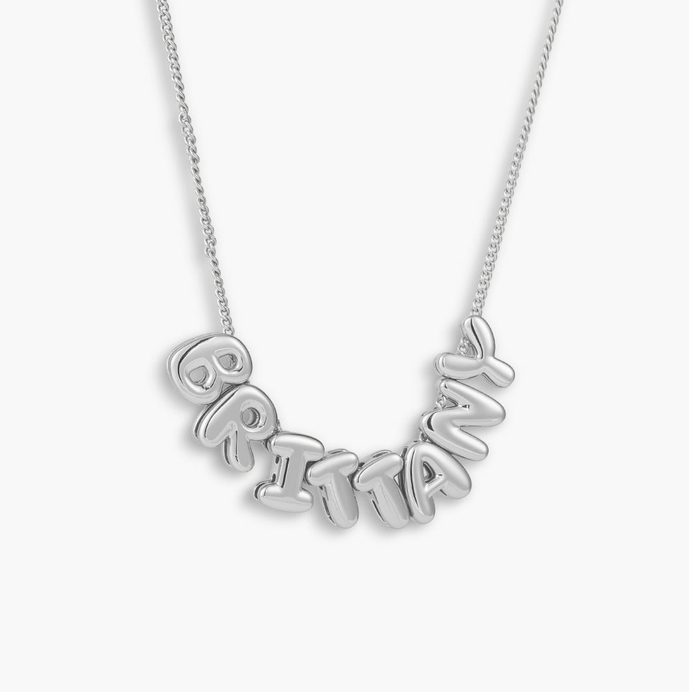 Custom/Personalized Bubble Letter Name Necklace
