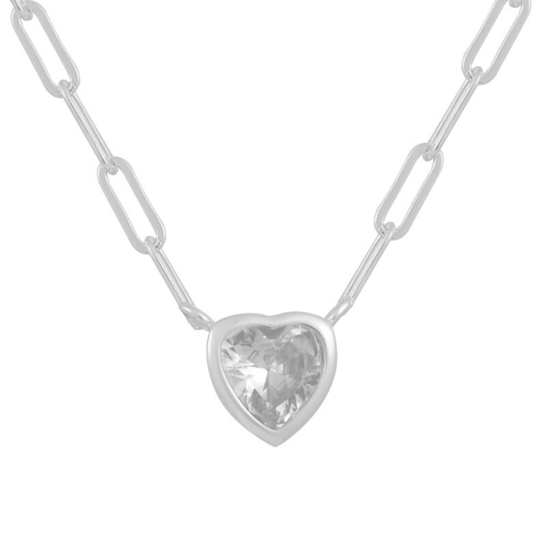 Evry Jewels Hub Heart in Chains Necklace