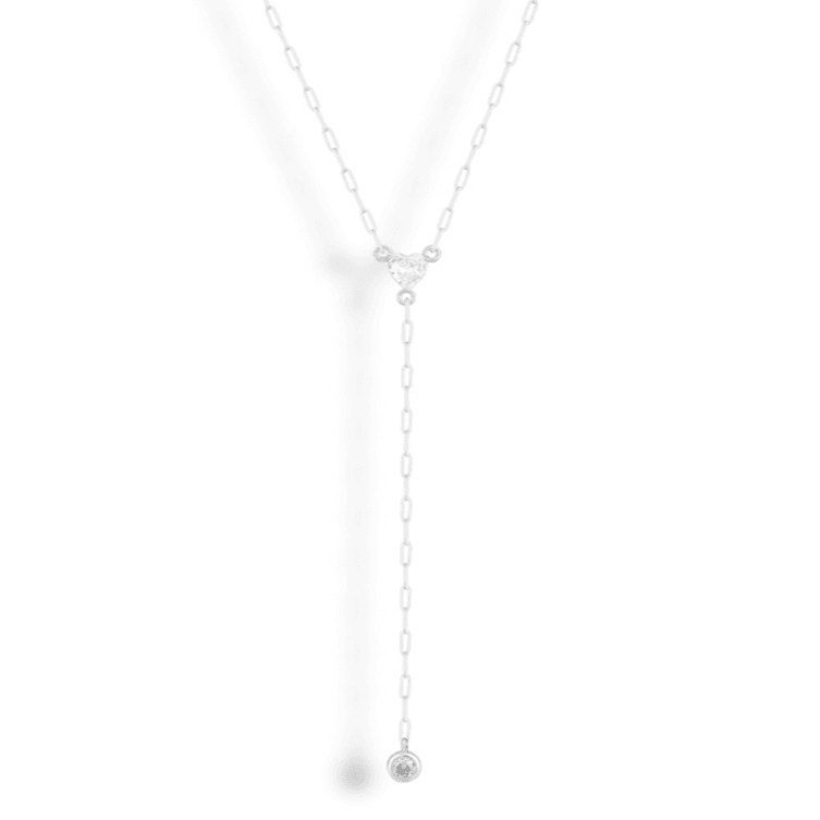 Evry Jewels Hub Heart of Stone Lariat Necklace