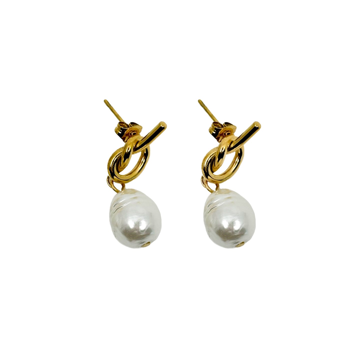 Infinity Pearl Earrings