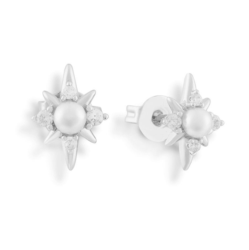 Evry Jewels Hub Midnight Pearl Earrings