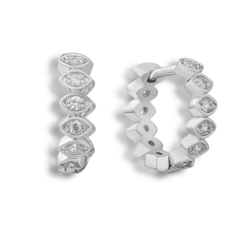 Evry Jewels Hub Set In Stone Earrings