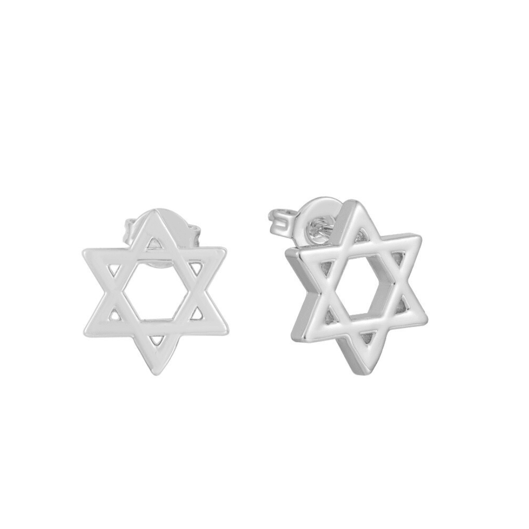 Evry Jewels Hub Star of David Earrings