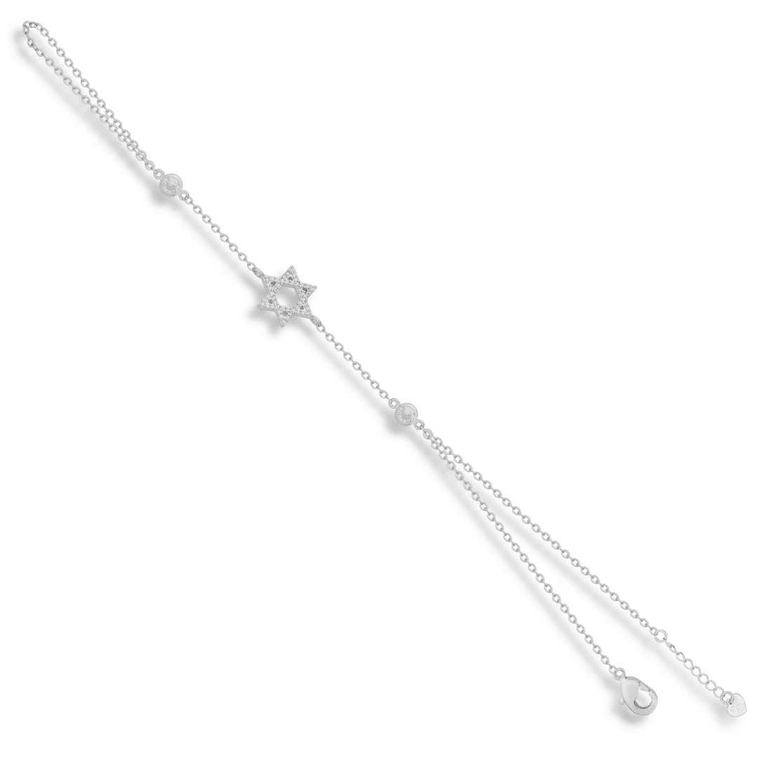 Evry Jewels Hub Star of David Hand Chain