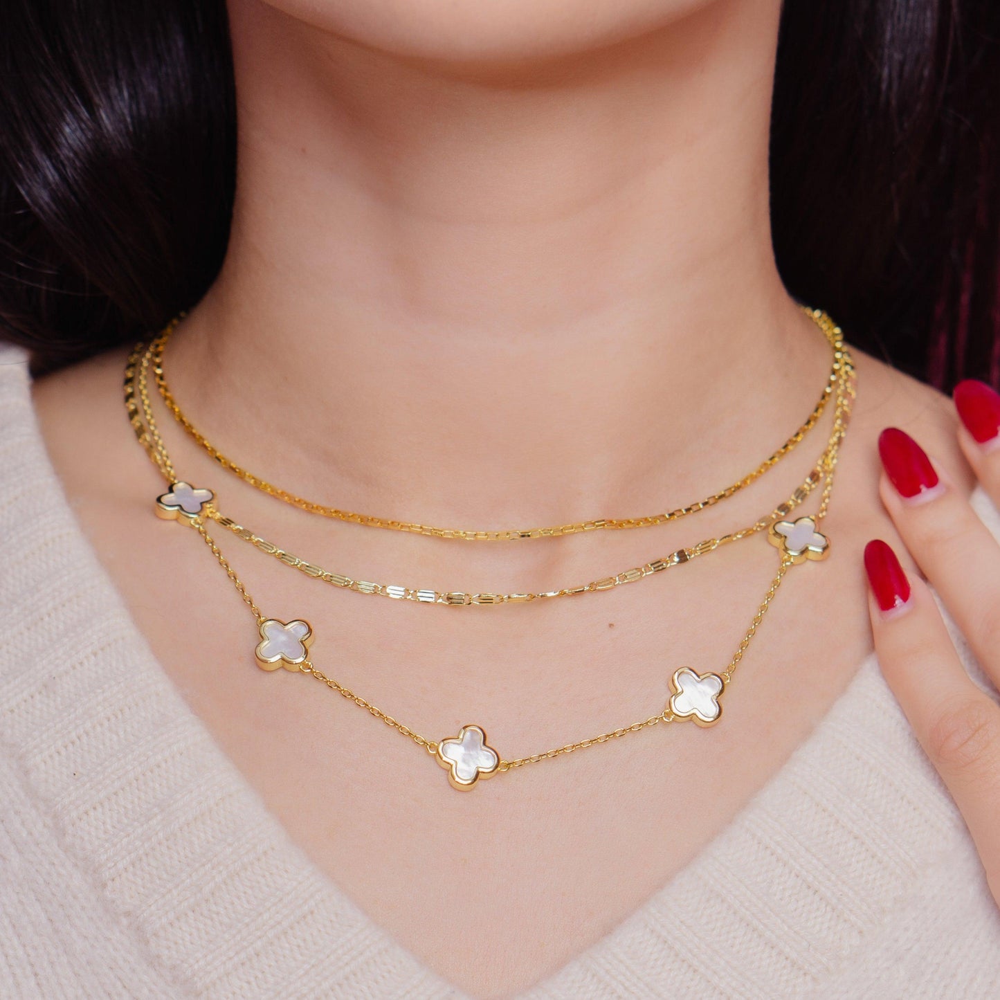 Evry Jewels Hub Tennis Club Necklace