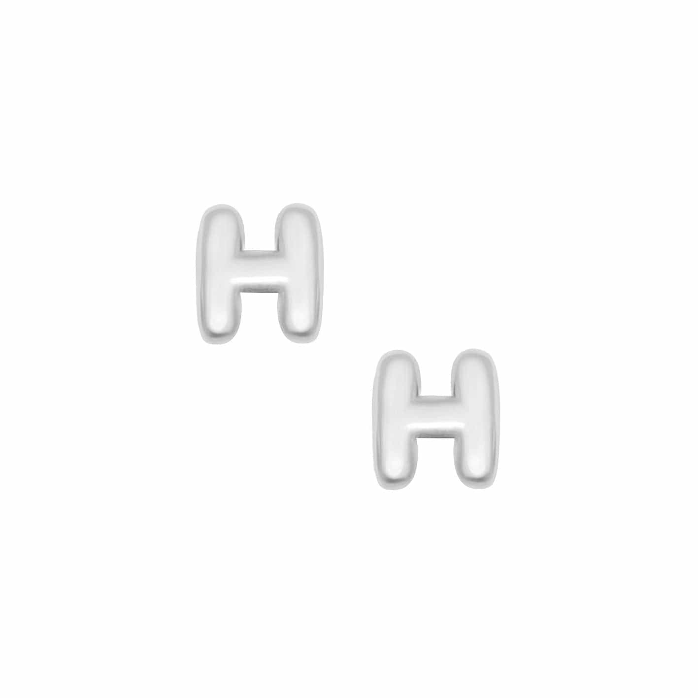 Bubble Initial Stud Earrings