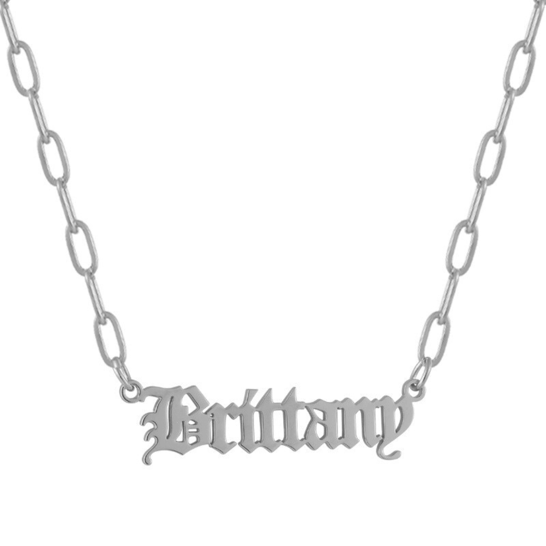 Evry Jewels Hub Custom/Personalized Paperclip Nameplate Necklace