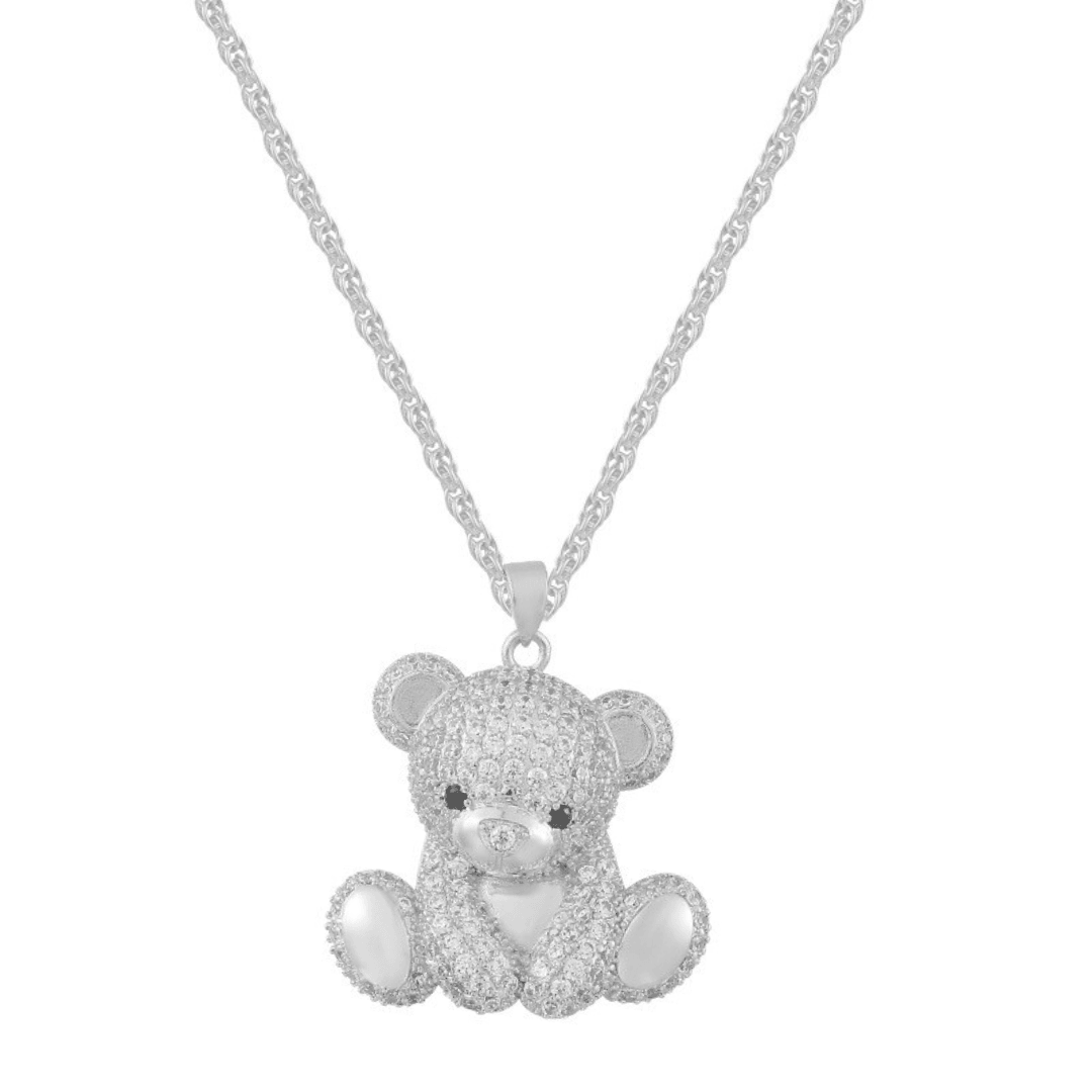 Evry Jewels Hub Teddy Bear Necklace