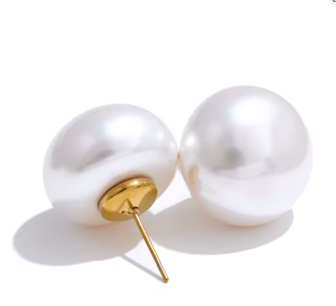 Simulated Pearl Stud Earrings