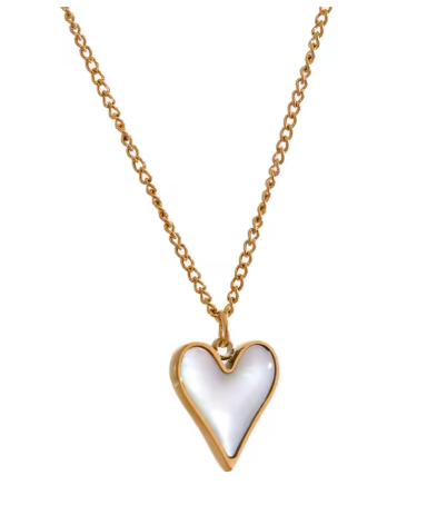 Mother of Pearl Heart Necklace