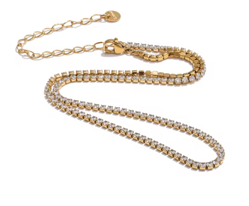 Classic Delicate Crystal Tennis Choker