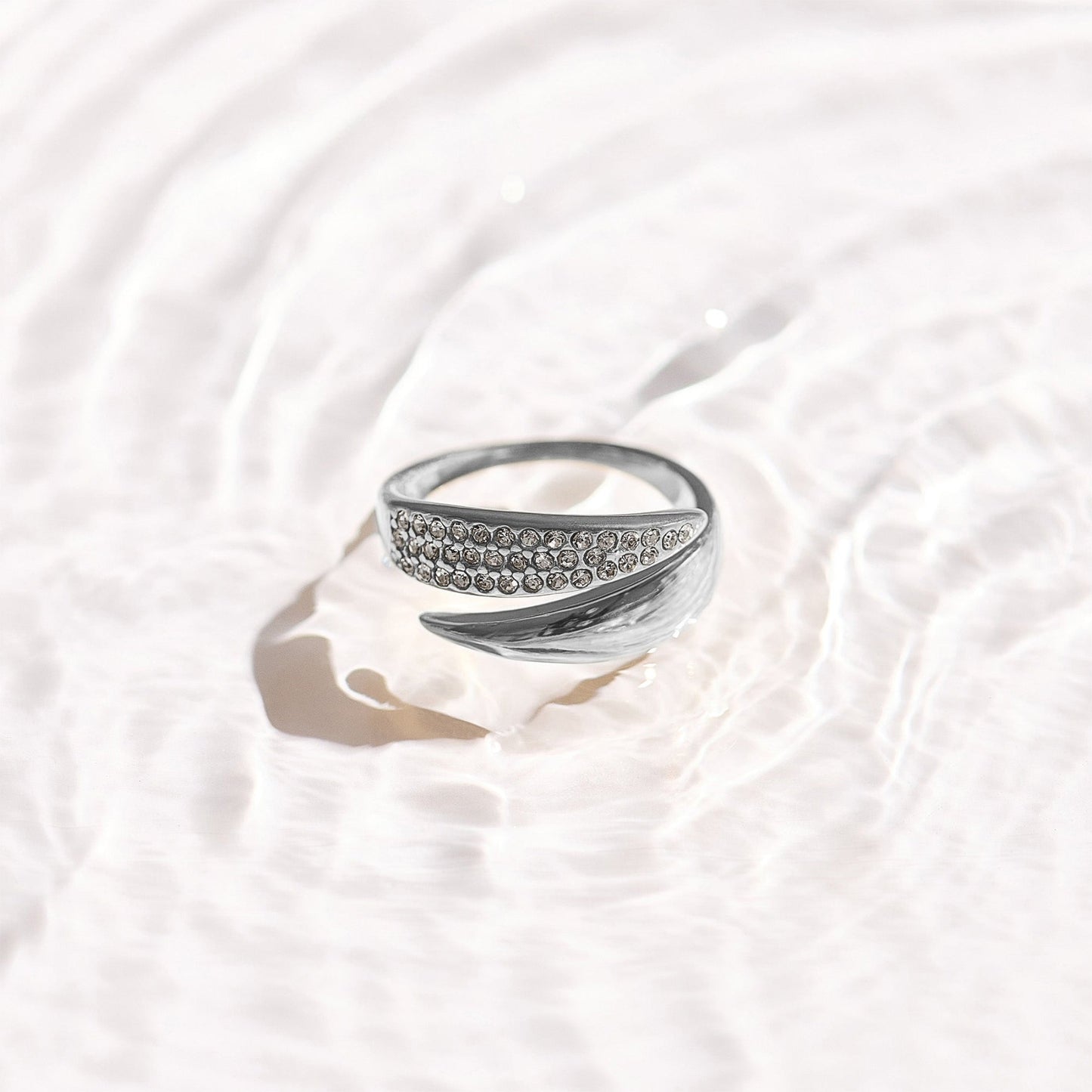 Pavé Crystal Wrap Ring