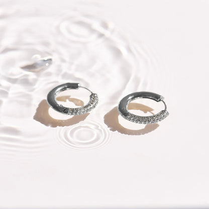 Crystal Pave Statement Hoops