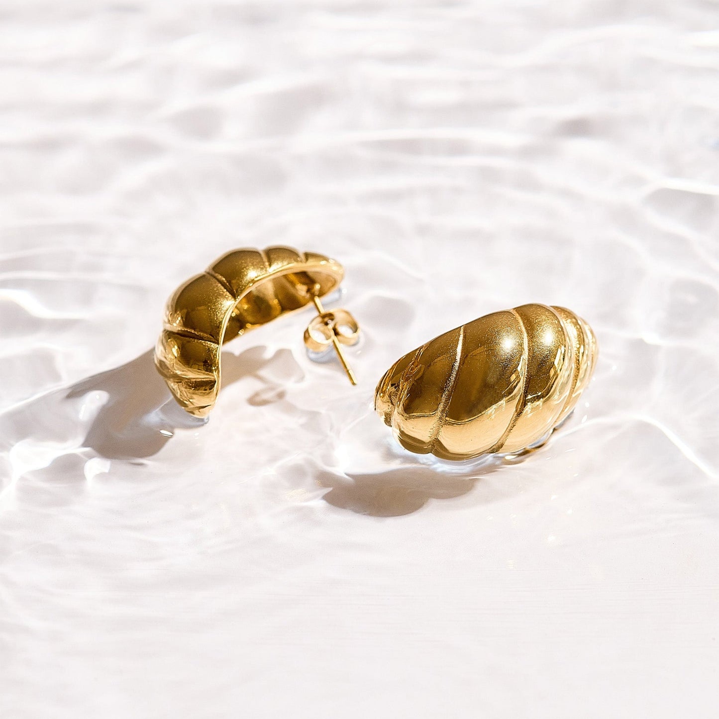Twist Shell Dome Earrings