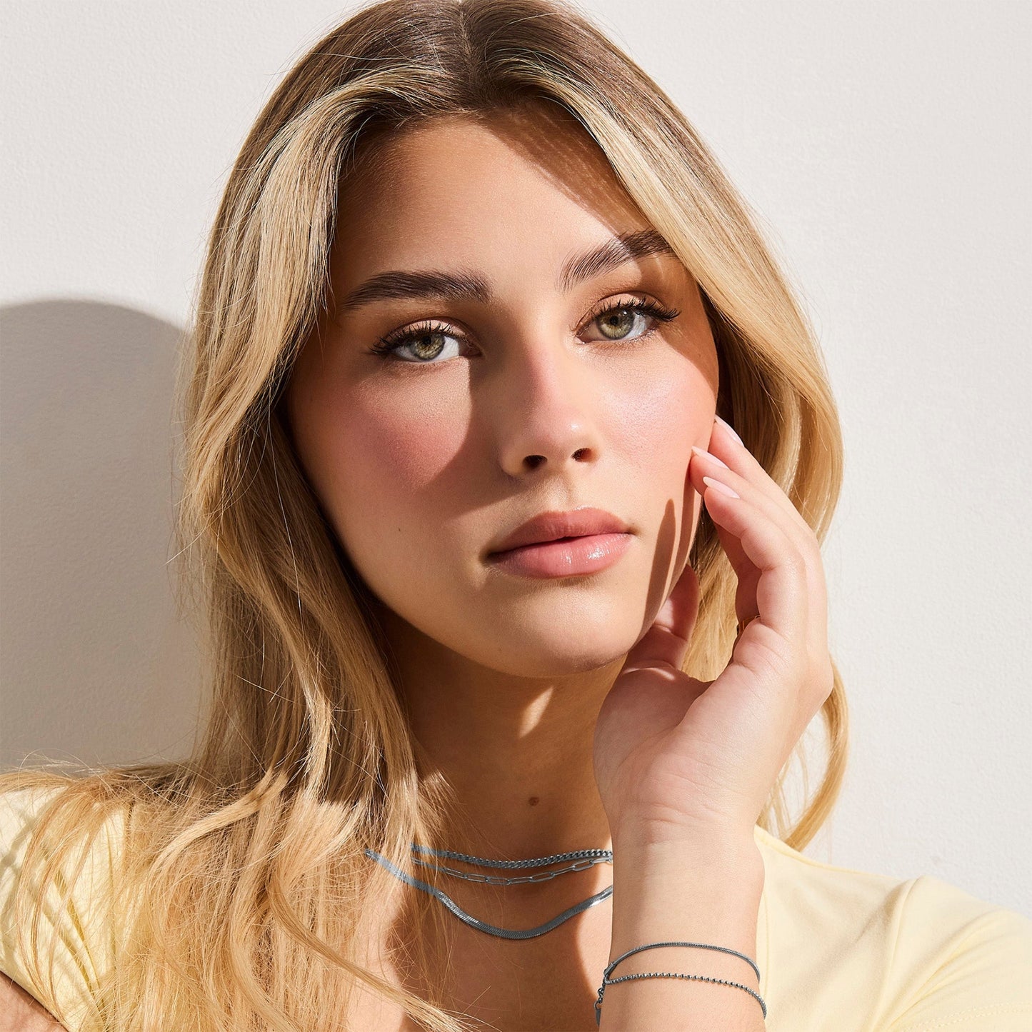 Triple Layer Chain Necklace Set