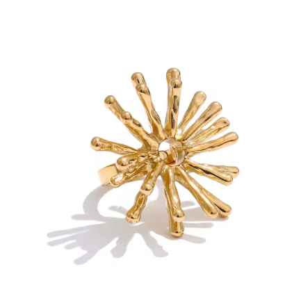 Maximalist Sunburst Starburst Statement Ring