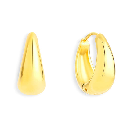 Teardrop Small Curve Hoop Earrings