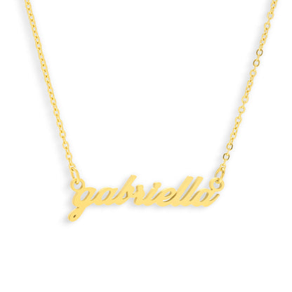 Custom/Personalized Lowercase Nameplate Cable Necklace