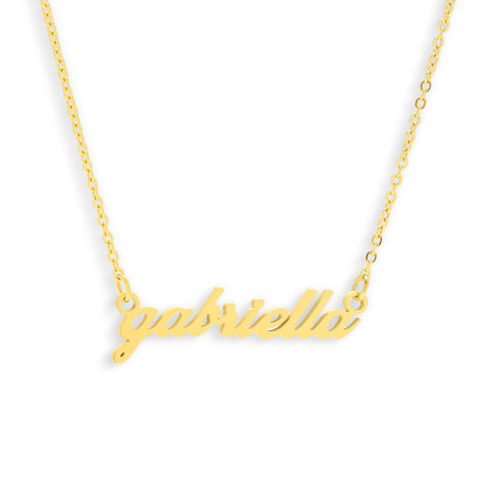 Custom/Personalized Lowercase Nameplate Cable Necklace