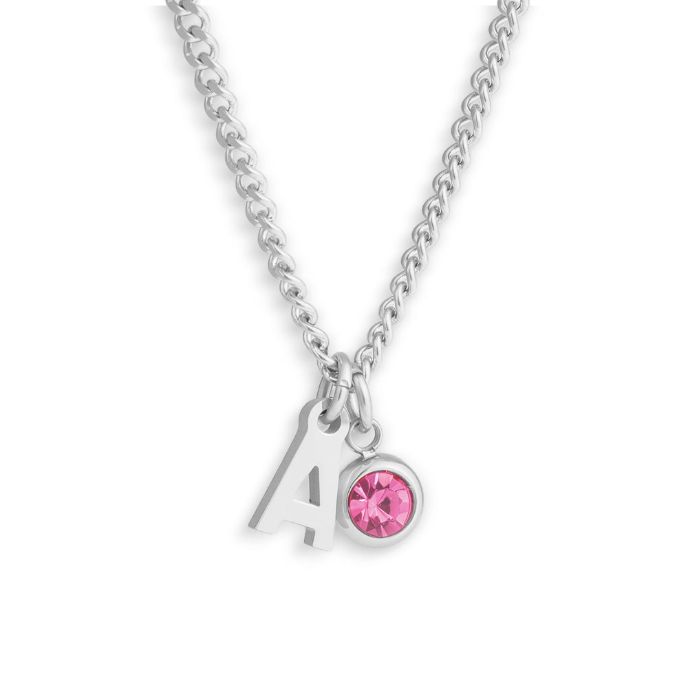 Custom/Personalized Initial Pendant Necklace w/ Birthstone