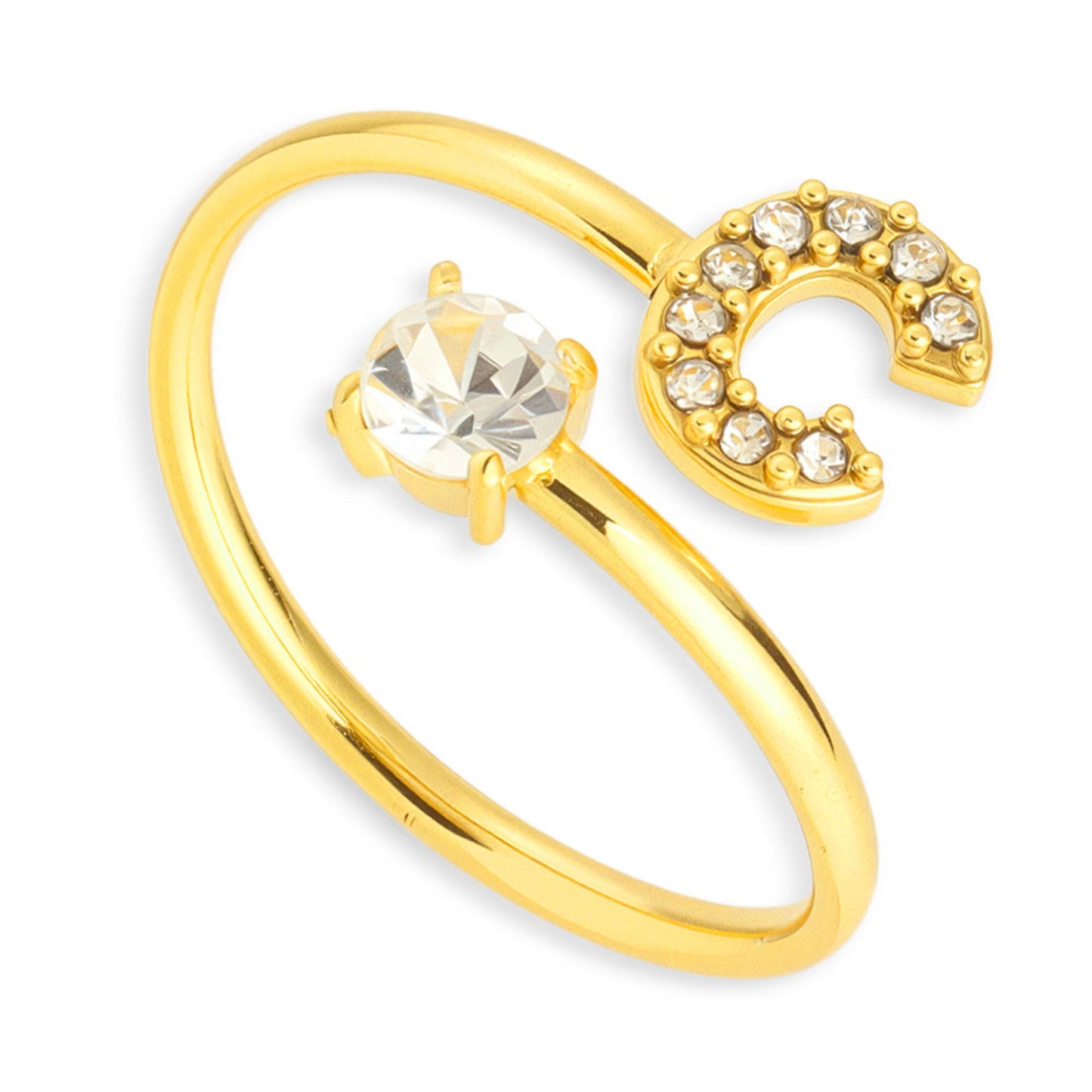 Sparkle Initial Wrap Ring