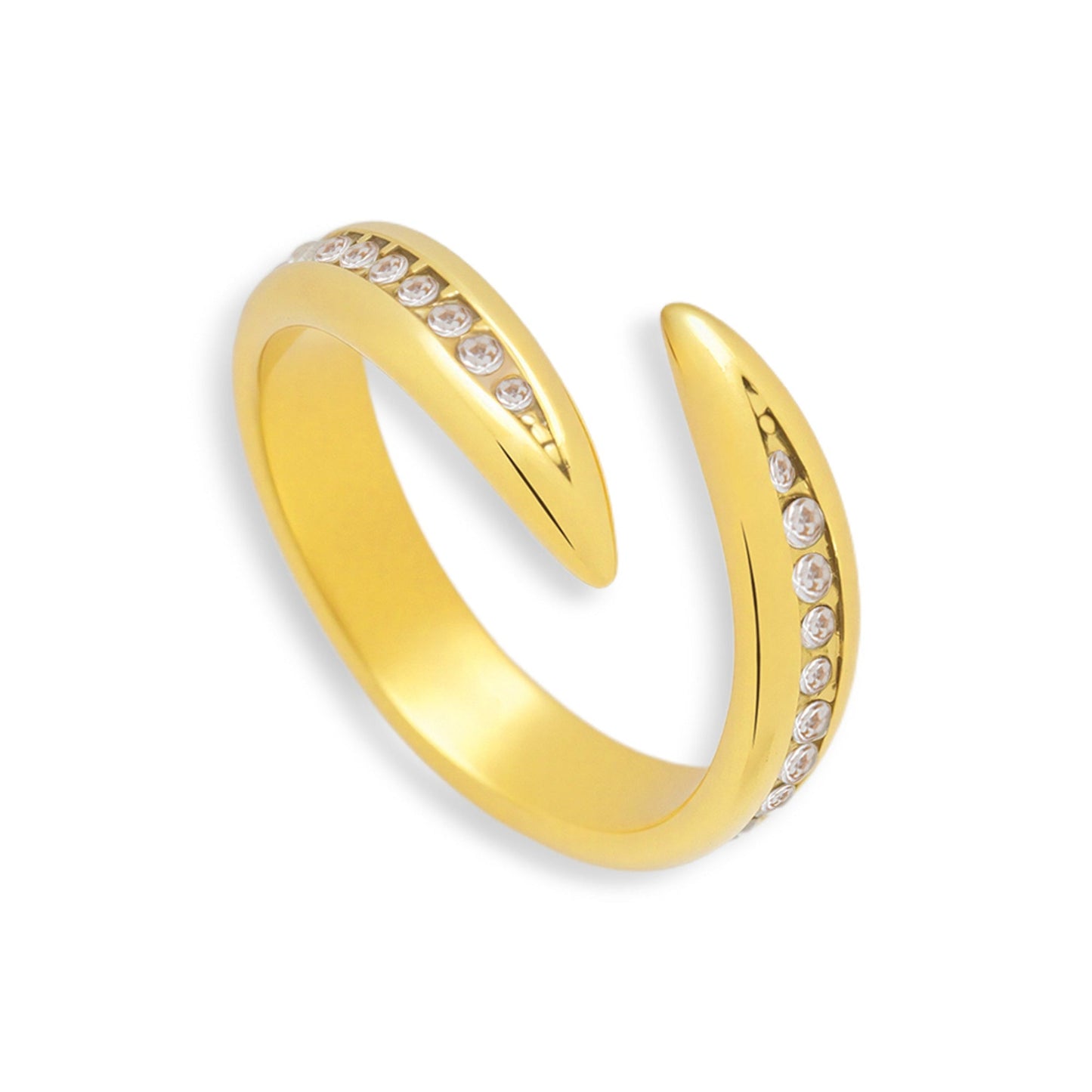 Crystal Curve Wrap Ring