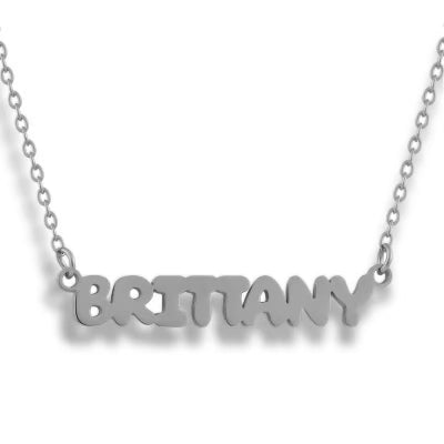 Evry Jewels Hub Custom/Personalized Bubble Nameplate Necklace