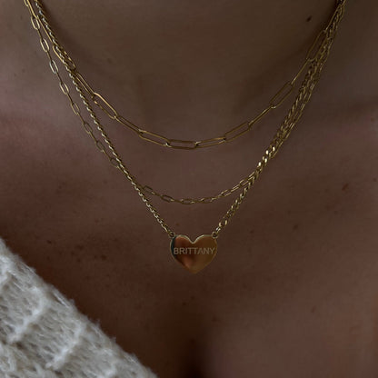 Evry Jewels Hub Custom/Personalized Heart Necklace