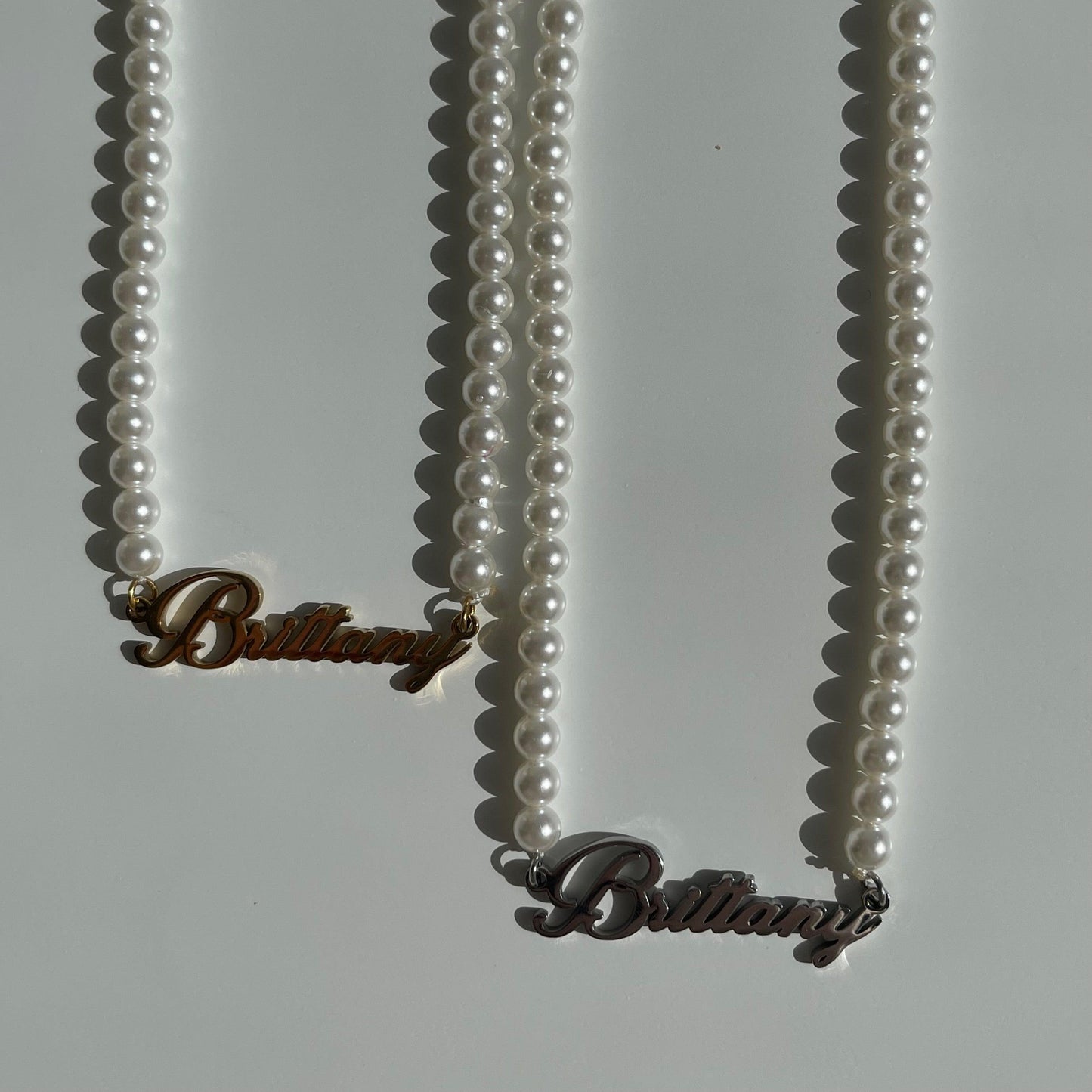 Evry Jewels Hub Custom/Personalized Pearl Nameplate Necklace