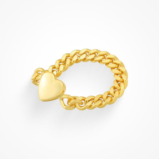 Evry Jewels Hub Heart of Gold Ring