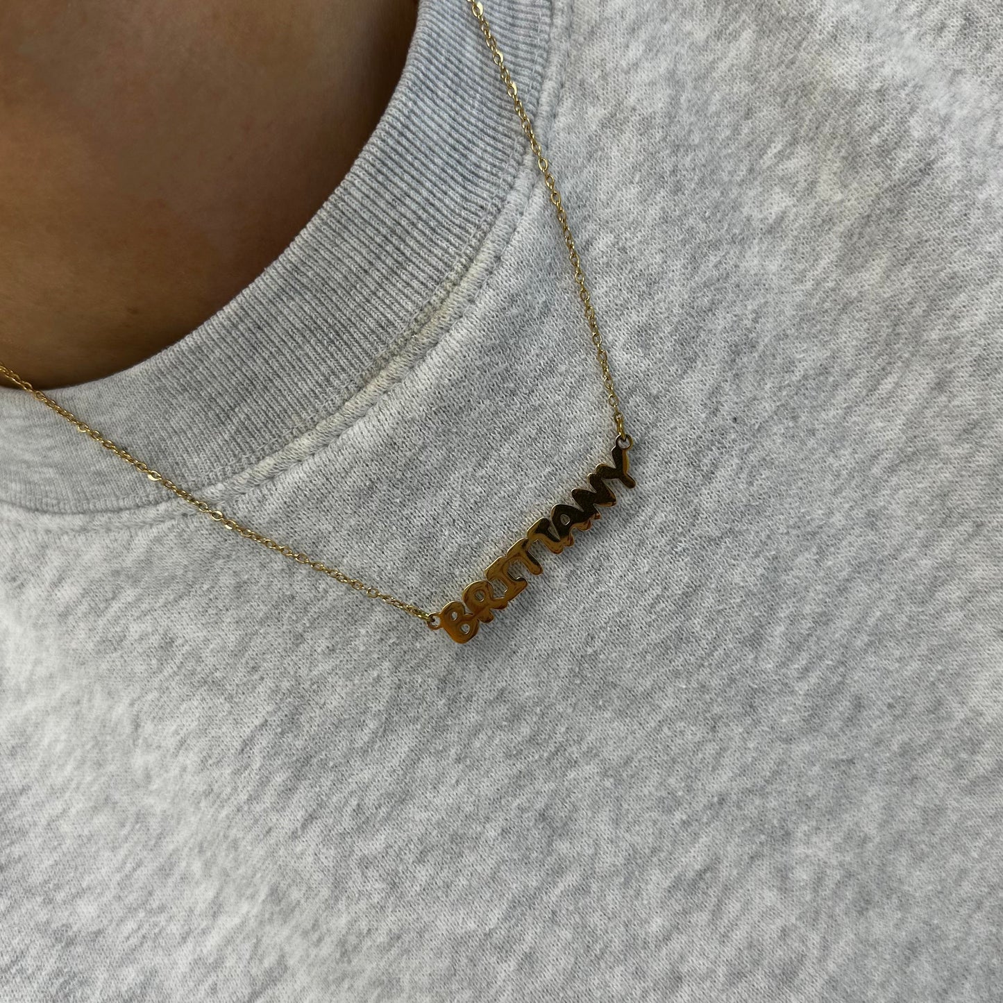Evry Jewels Hub Custom/Personalized Bubble Nameplate Necklace