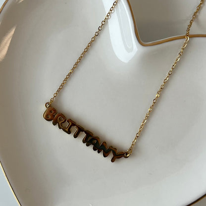 Evry Jewels Hub Custom/Personalized Bubble Nameplate Necklace