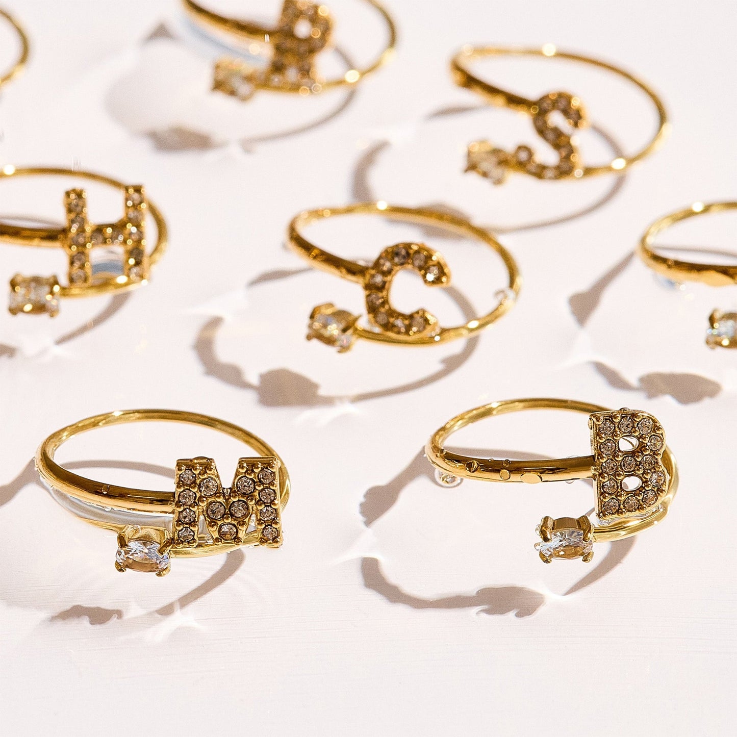 Sparkle Initial Wrap Ring