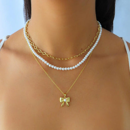 Evry Jewels Hub Put a Bow on It Necklace