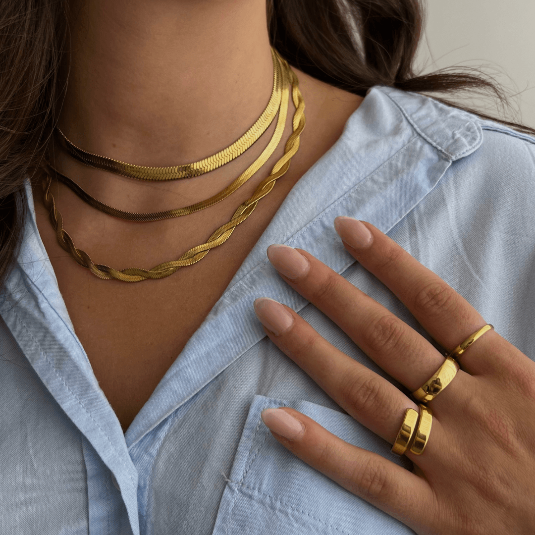 Evry Jewels Hub Shining Snake Necklace 3.0