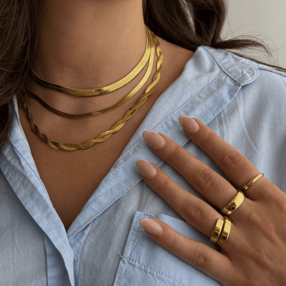 Evry Jewels Hub Shining Snake Necklace 3.0