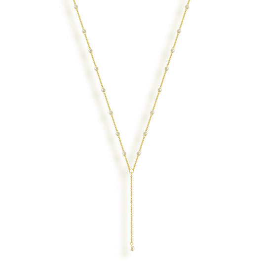 Sweet Pearl Lariat Necklace