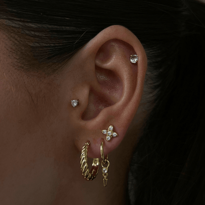 Evry Jewels Hub Tiny Hoops