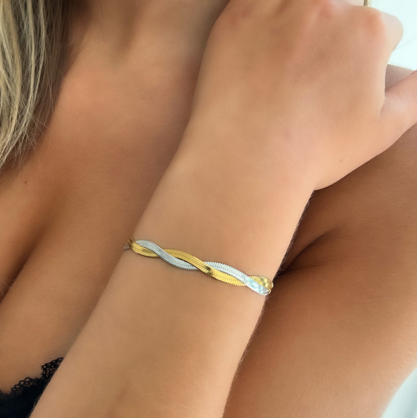 Two-Tone Medusa Bracelet