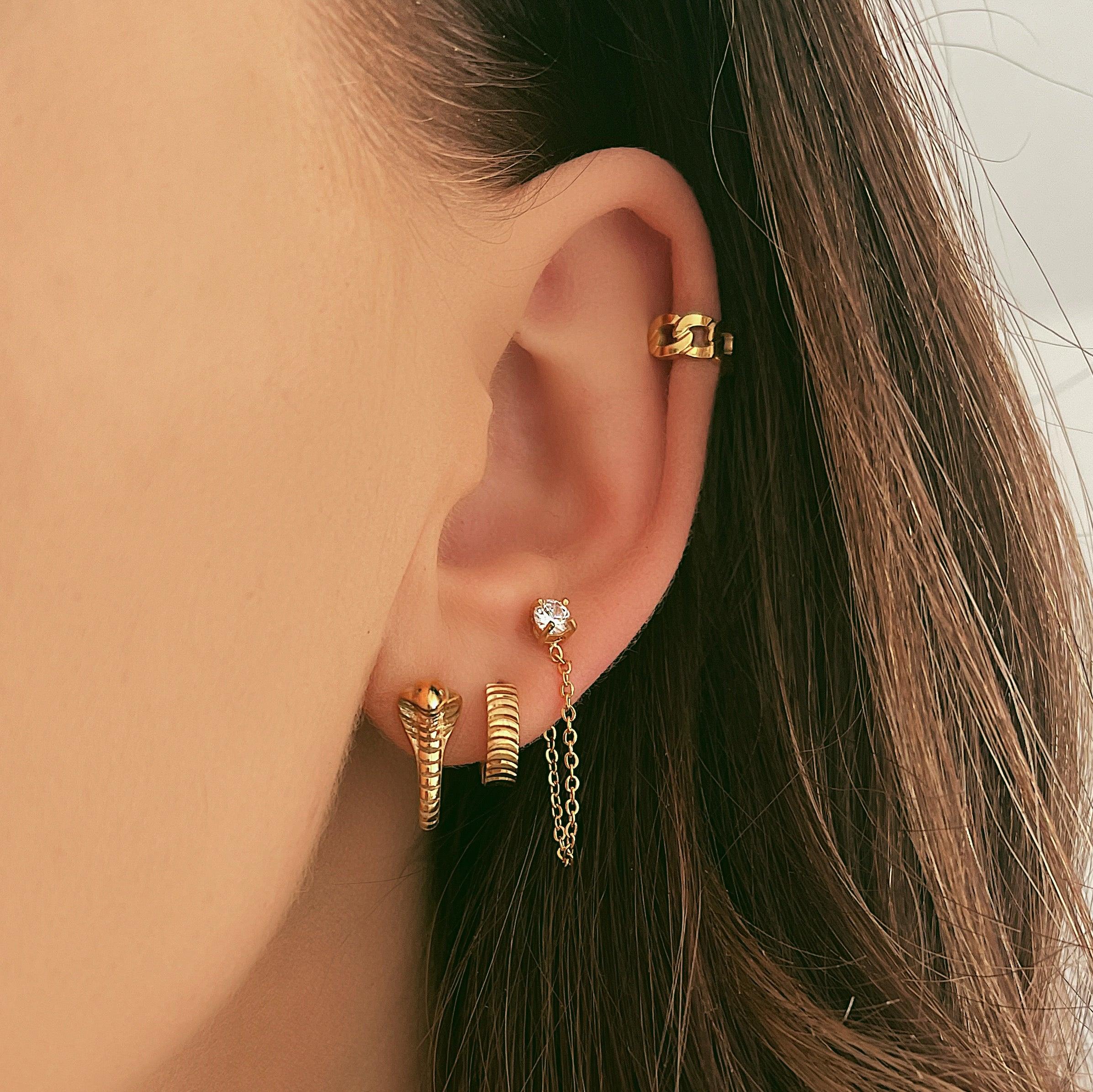Aimee Huggie Hoop Earrings