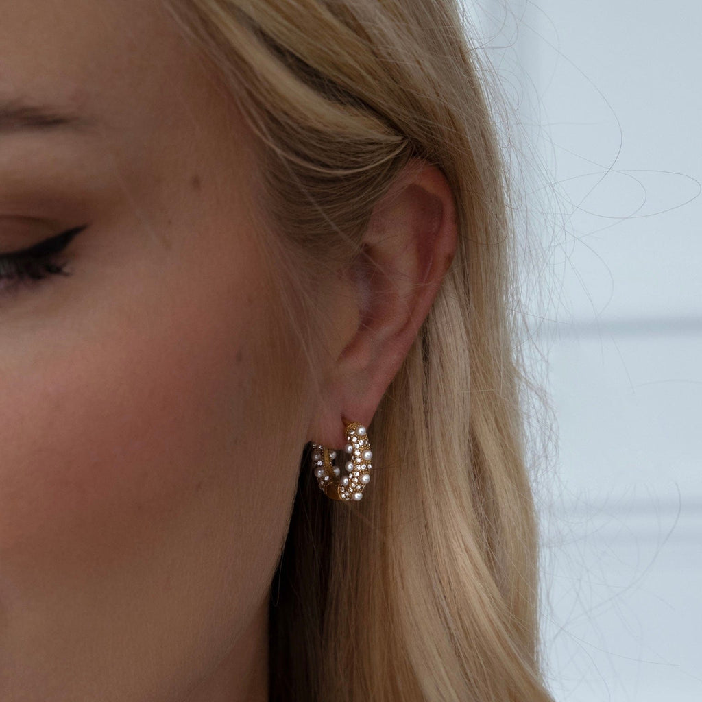 Alice Pearl Hoop Earrings