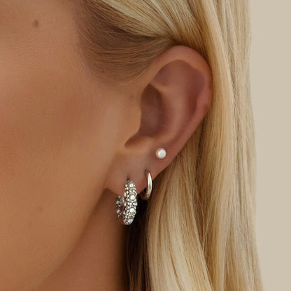 Alice Pearl Hoop Earrings