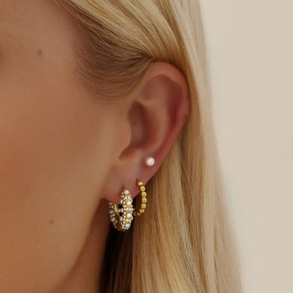 Alice Pearl Hoop Earrings