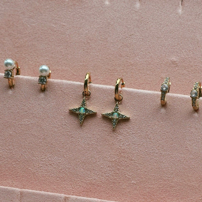 Madeline Pearl Hoop Earrings