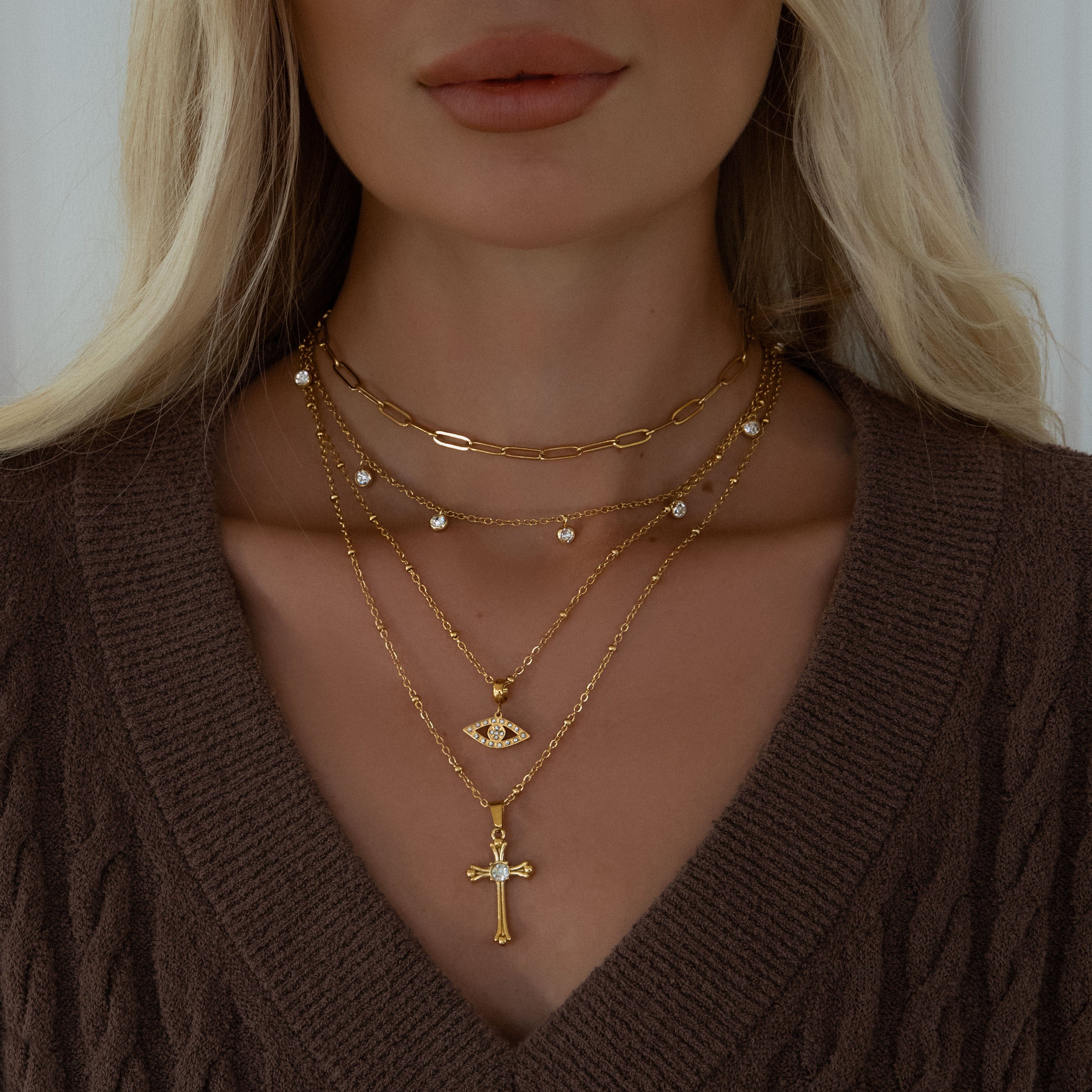 Antonella Cross Necklace