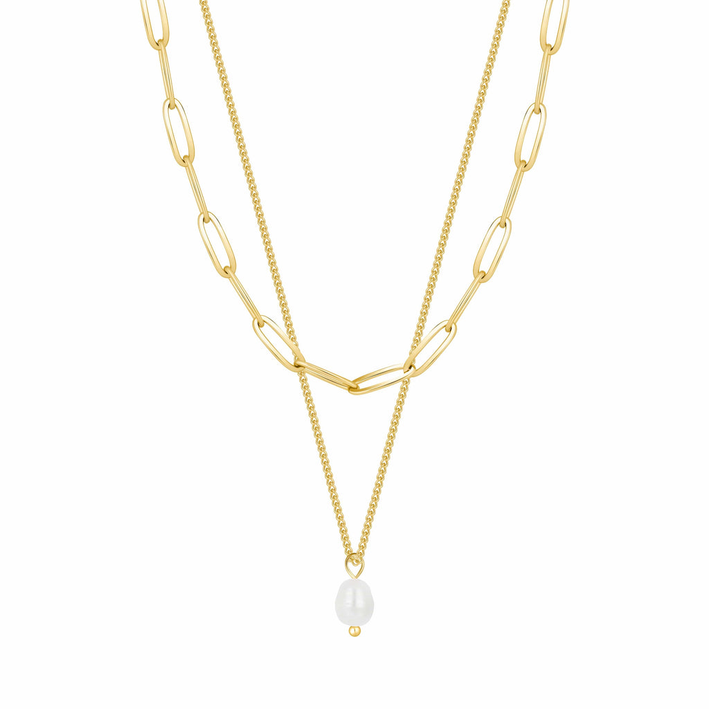 Athelia Pearl Layered Necklace