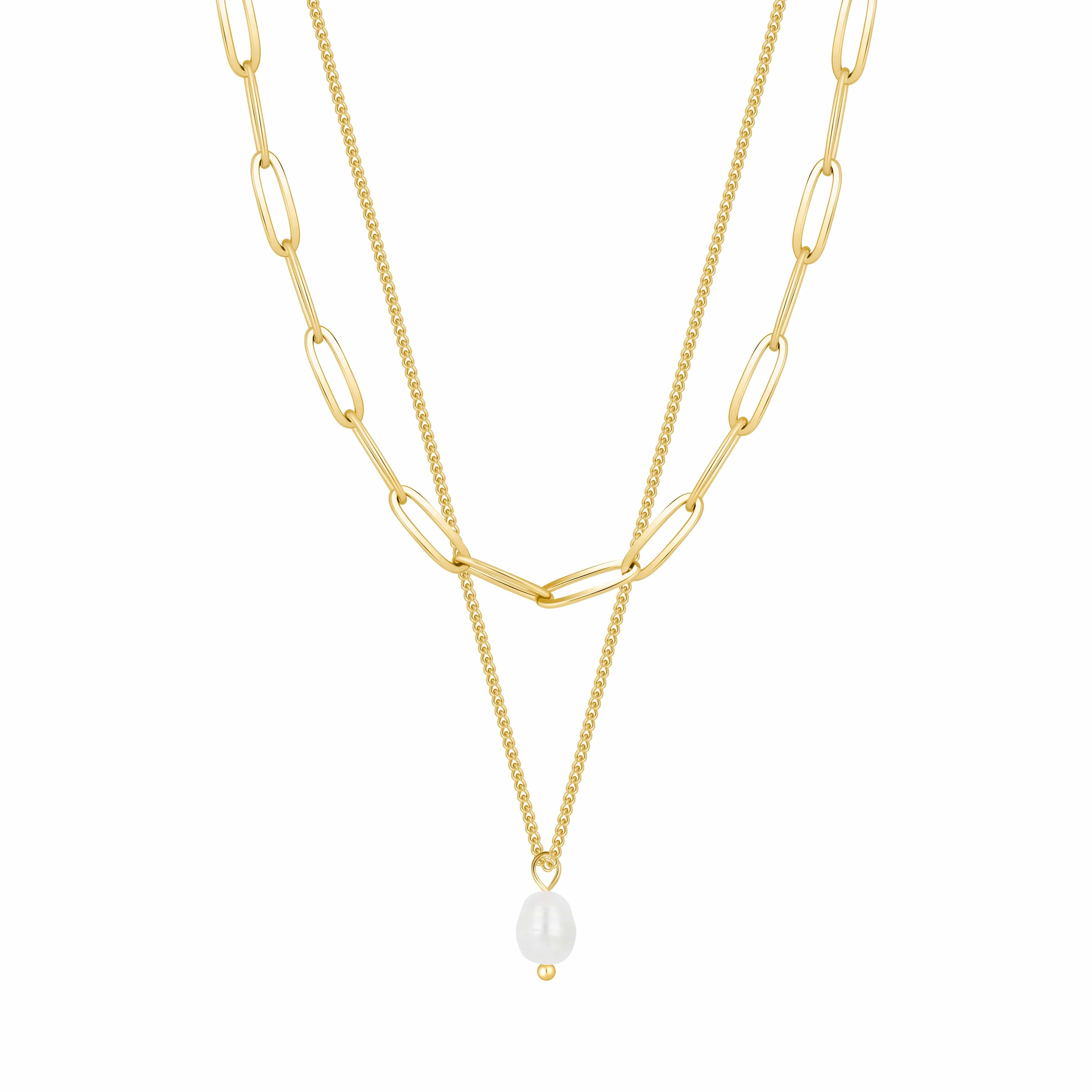 Athelia Pearl Layered Necklace